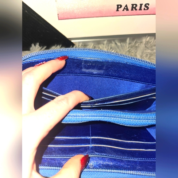 Chanel Chrome Royal Blue Silver Hardware 2014 Boy Continental Long Wallet💙(EUC) - Picture 8 of 10